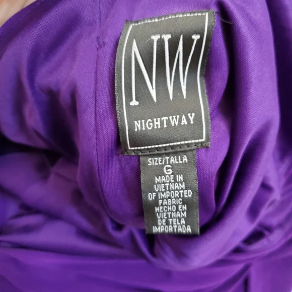 Purple Ruched Maxi Dress - Picture 8 of 10